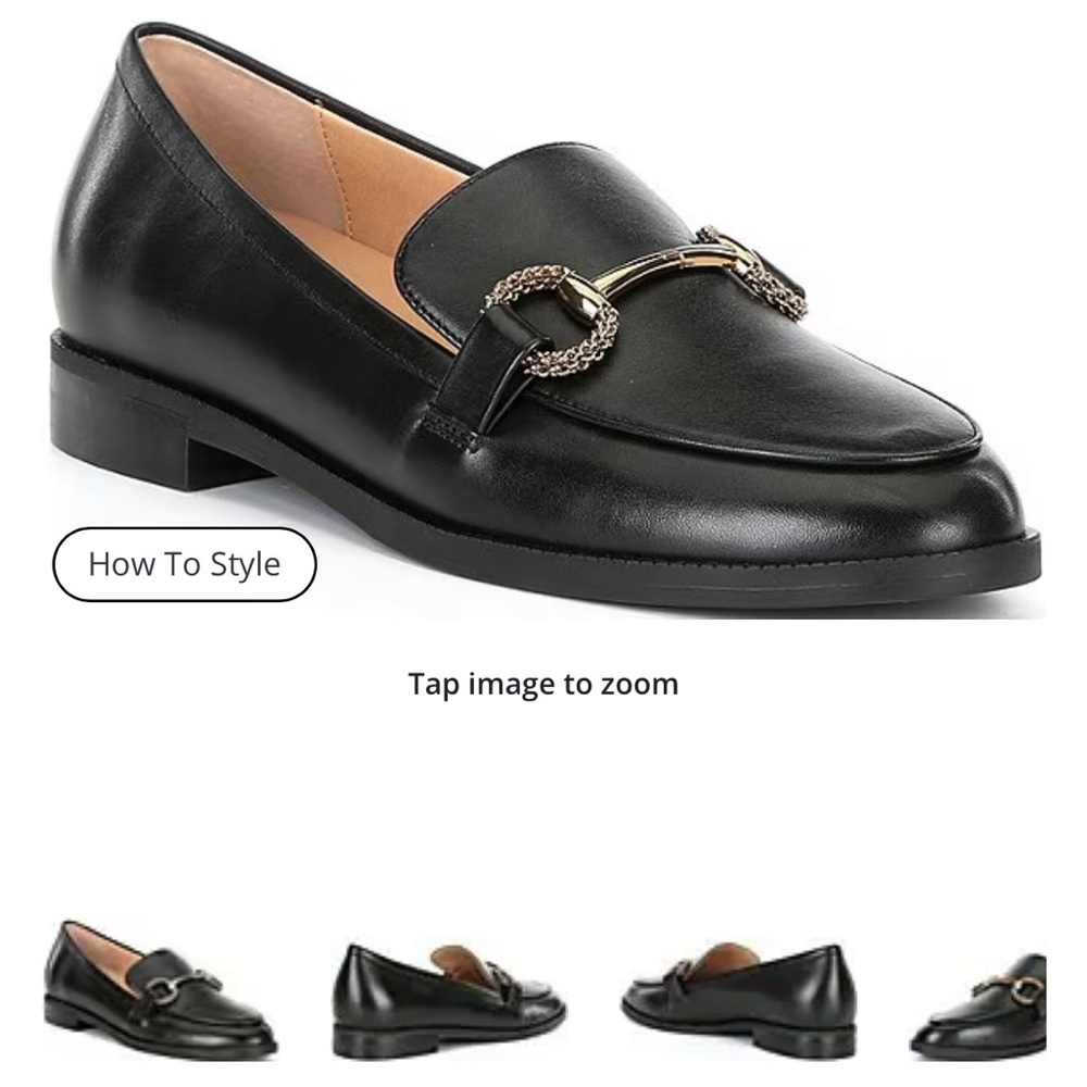 Alex Marie Academia Capsule Clean Girl  Sz 9 Minimalist Black Leather Loafers - Picture 9 of 9